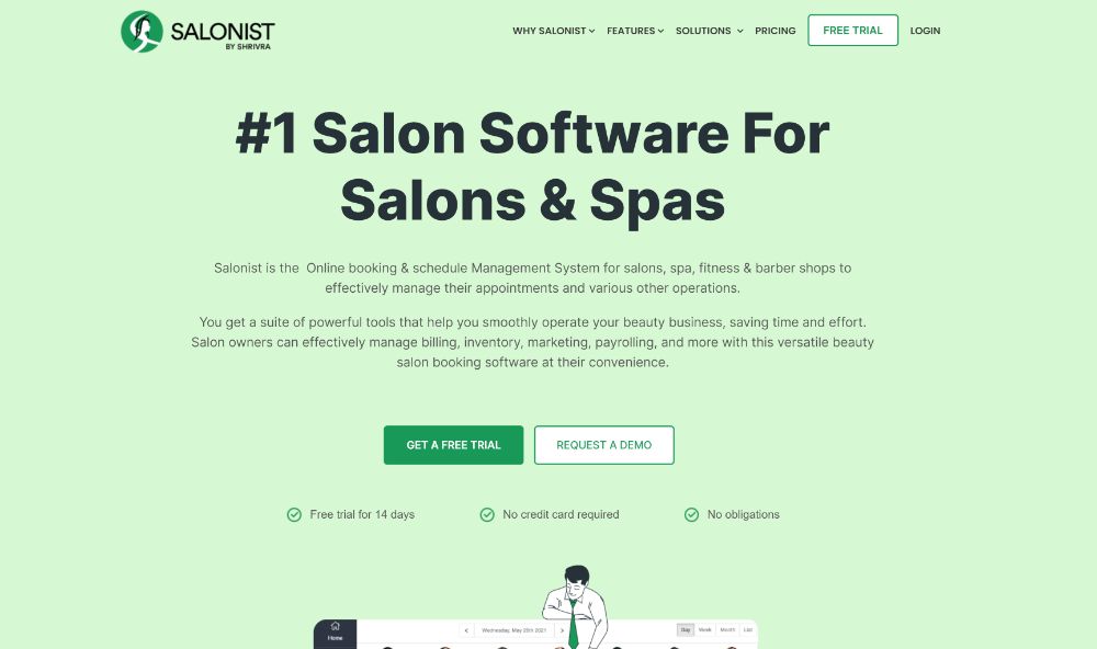 Salonist salon marketing software screenshot