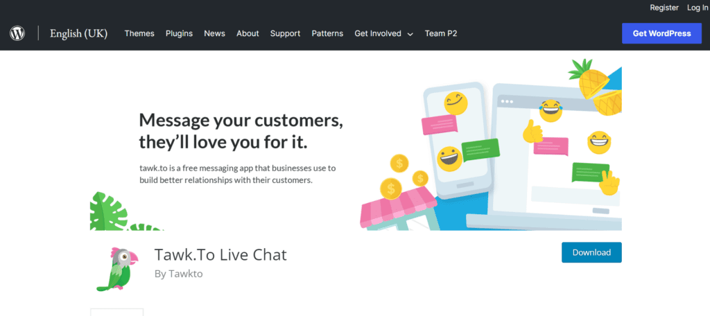 Live chat marketing tool screenshot